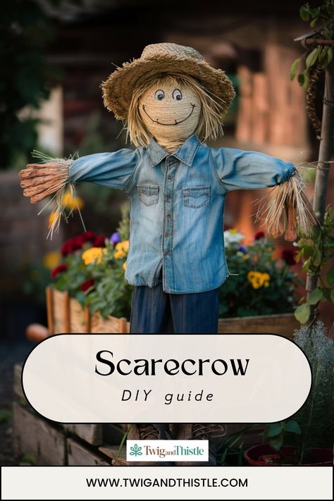 Explore easy DIY scarecrow ideas to protect your garden and enhance its charm. Fun for all ages! #ScarecrowIdeas #GardenDIY #CreativeProjects #GardenDecor #GardeningFun How To Make Scarecrows Diy, How To Build A Scarecrow, Make A Scarecrow Diy, How To Make A Scarecrow For Garden, Scarecrow Diy Decoration, Diy Scarecrow For Garden, Diy Scarecrow Decoration, Homemade Scarecrows, Easy Diy Scarecrow