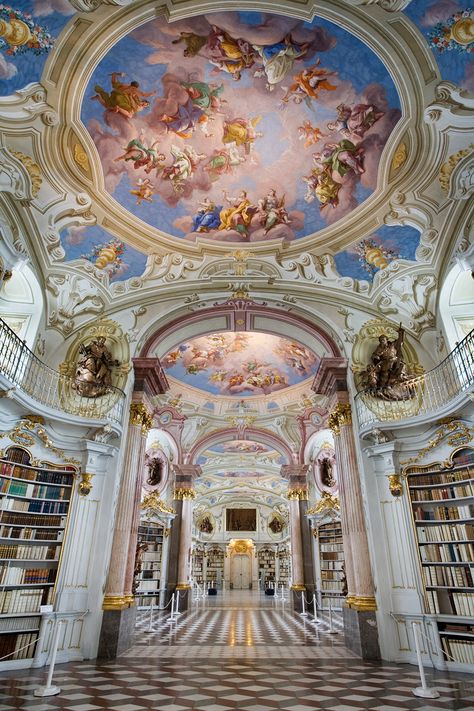 Admont Abbey Library, Prague Photos, Dream Library, Beautiful Library, Library Aesthetic, Royal Aesthetic, Baroque Architecture, Edgar Degas, Princess Aesthetic