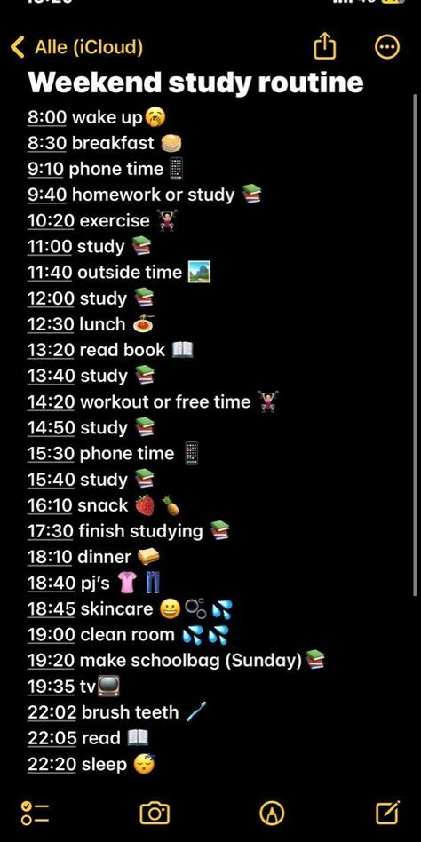 Study Routine On Weekends, Study Routine For Weekend, School Weekend Routine, Healthy Study Routine, To Do List Productive Day, Study Routine Ideas, Aesthetic Weekend Routine, Morning Weekend Routine, Weekend Study Routine