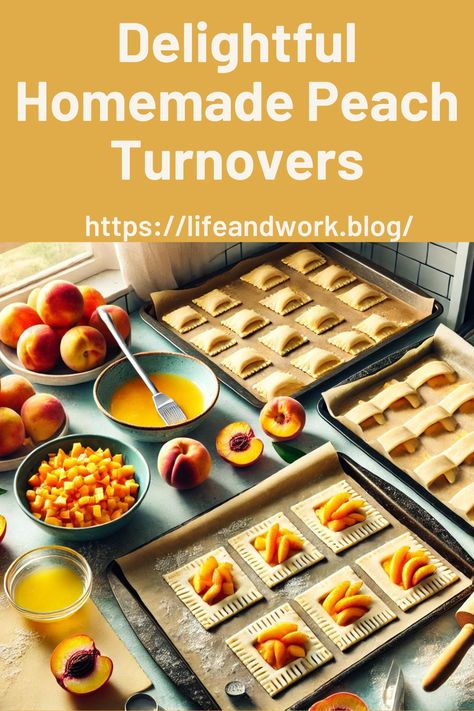 Peach Turnover Recipe Peach Turnovers, Jello With Cool Whip, Turnover Recipes, Stabilized Whipped Cream, Icebox Pie, Perfect Peach, Homemade Pastries, Puff Pastry Sheets, Peach Recipe