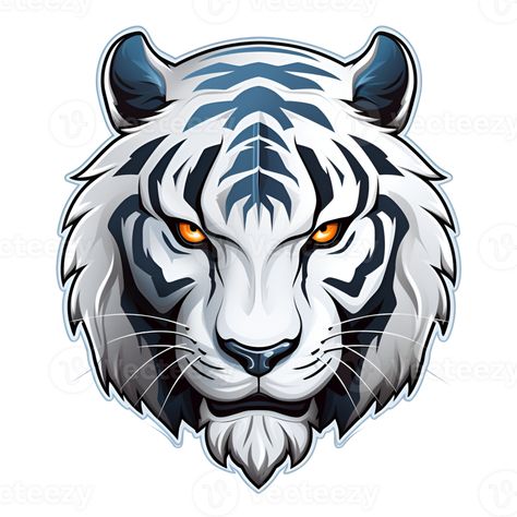 Logo Macan, White Tiger Art Draw, White Tiger Illustration, Tiger Png Hd, Tiger Vector Design, Tiger Vector Art, Tiger Mascot Design, Tiger Cartoon, Logo Painting