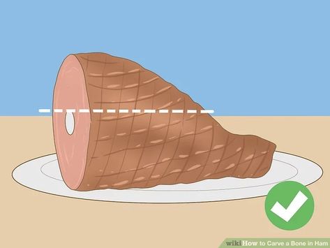 Simple Ways to Carve a Bone in Ham: 12 Steps (with Pictures) Cooking Bone In Ham, Bone In Ham, Ham Recipes Crockpot, Ham Shank, Thanksgiving Ham, Virginia Ham, Fresh Ham, Spiral Sliced Ham, Whole Ham