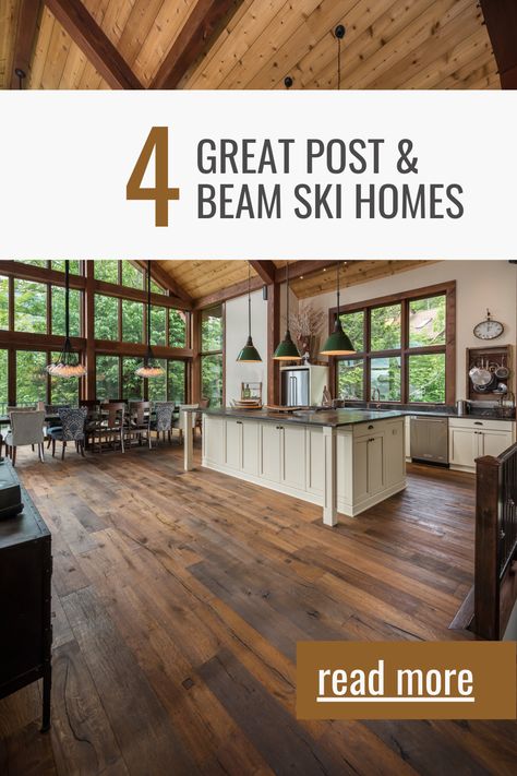 Small Mountain Homes, Mountain Lodge Home, Post And Beam Homes, Post And Beam House, Mountain Style Homes, Yankee Barn Homes, Ski Home, Mountain View Home, Post And Beam Home