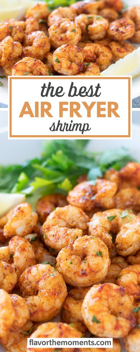 This is The Best Air Fryer Shrimp! Juicy, flavorful and downright addictive! It’s made with 4 simple ingredients and it’s ready in about 10 minutes for an easy appetizer or weeknight dinner! Shrimp is one of my favorite things to prepare because it cooks so quickly and it can be used so many different ways. Easy Air Fryer Shrimp, Dinner Shrimp, Air Fryer Shrimp, New Air Fryer Recipes, Air Fryer Recipes Snacks, The Best Air Fryer, Air Fryer Fish, Best Air Fryer, Air Fried Food