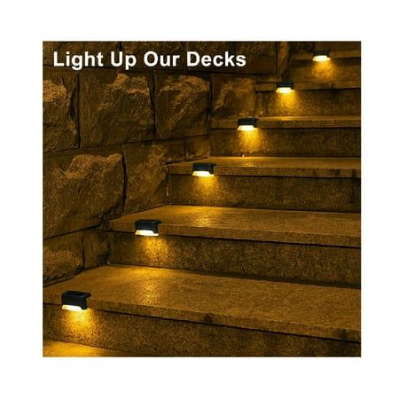 8 pack New Solar Deck Lights Outdoor Waterproof LED Steps Lamps for Stairs Fence Post Lights Outdoor, Stairs Lights, Patio Pathway, Solar Post Lights, Solar Post Caps, Solar Fence Lights, Led Deck Lighting, Solar Deck Lights, Fence Lighting