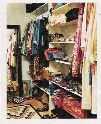 . Mary Emmerling Style, Mary Emmerling, Open Closets, Vintage Dressing Rooms, Rustic Closet, Mirrored Table, Country Home Magazine, Cottage Decorating, Dressing Room Closet