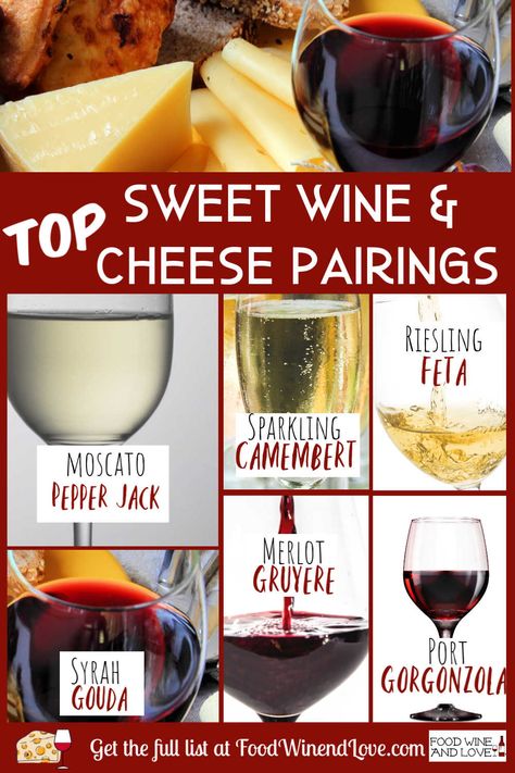 Sweet Wine Pairings With Cheese #wine #sweet #cheese #pairings #party #diy Diy Wine Tasting Party, Wine And Cheese Pairings, Wine Cheese Pairing, Sweet Cheese, Sweet Red Wines, Cheese Wine, Beer Pairing, Sweet White Wine, Dry Wine