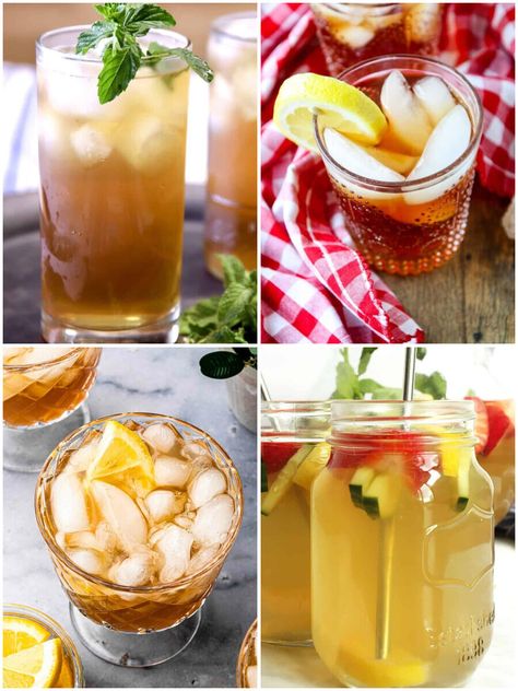 24 Spiked Iced Tea Cocktails to Sip All Summer Long Spiked Iced Tea, Spiked Tea, Donut Peach, Slush Ice, Blueberry Vodka, Iced Tea Cocktails, Iced Tea Lemonade, Iced Green Tea, Peach Ice Tea