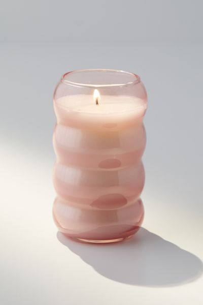 Paddywax Realm Glass Candle | Urban Outfitters Urban Outfitters Candle, Elm Wood Furniture, Paddywax Candles, Red Pear, Golden Apple, Pink Bubbles, Ribbed Glass, Glass Candle, Smell Good