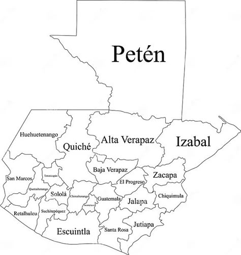 Mapa blanco de guatemala ilustración del vector. Ilustración de ciudad - 204179761 Guatemala Map, Ideas De Collage, Tikal, Bullet Journal Doodles, Journal Doodles, Guatemala, Crafts For Kids, Coloring Pages, Doodles