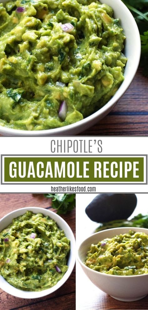 The famed guacamole recipe from Chipotle! This smooth guacamole recipe is reacreated for the perfect dip recipe everyone would love. Save this restaurant style guacamole recipe! Smooth Guacamole Recipe, Guacamole Recipe Easy Homemade, Chipotle Guacamole Recipe, Chipotle Guacamole, Chipotle Recipes, Homemade Guacamole Recipe, Guacamole Recipe Easy, Healty Dinner, Best Guacamole Recipe