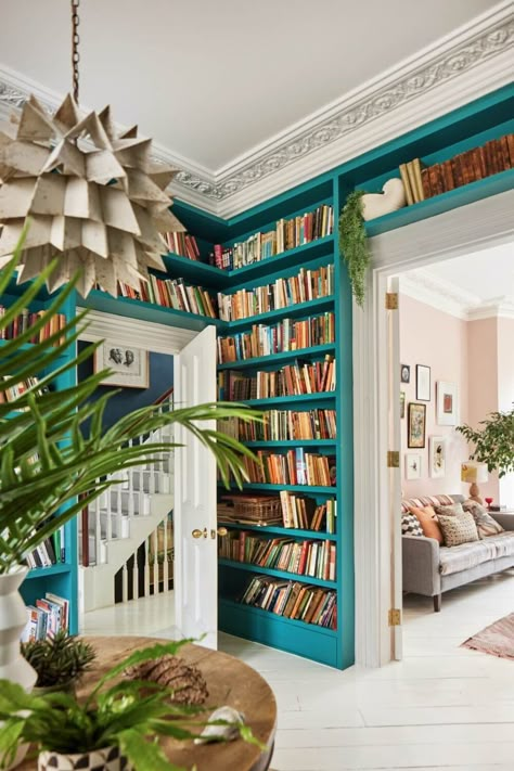 Beautiful Home Library, Home Library Design Ideas, Living Room Nook, Floor To Ceiling Bookshelves, Victorian Townhouse, Library Room, Home Library Design, Library Office, Home Libraries