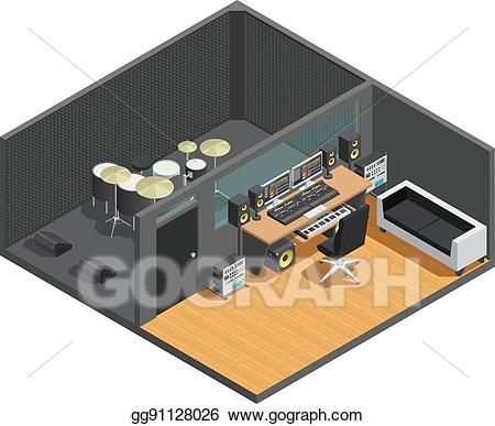 https://www.gograph.com/clipart/drums-recording-studio-interior-gg91128026.html Bloxburg Music Studio, Recording Studio Aesthetic, Studio Layouts, Drum Practice, Music Room Design, Home Recording Studio Setup, Recording Studio Setup, Studio Aesthetic, Home Studio Ideas