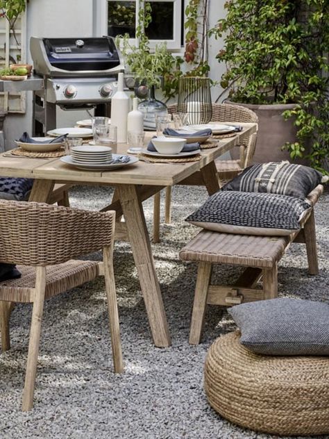 Garden Furniture | Garden Tables, Chairs & Rattan | John Lewis & Partners Garden Furniture Table And Chairs, Bamboo Garden Furniture, Rattan Garden Furniture Ideas, James Tanner, Smart Home Ideas, Small Garden Table, Garden Furniture Ideas, Garden Dining Table, Garden Tables