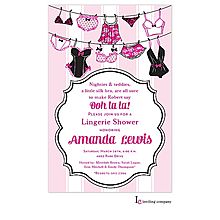 Lingerie String Invitation from Inviting Company available at Note Worthy Lingerie Bridal Shower Invitations, Bridal Lingerie Shower, Lingerie Shower Invitations, Online Party Invitations, Traditional Invitation, Lingerie Shower, Lingerie Party, Bachelorette Party Games, Inexpensive Wedding Venues