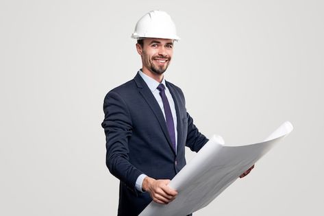 Confident successful smiling male constr... | Premium Photo #Freepik #photo #construction-engineer #boss #construction-man #contractor Construction Photoshoot, Construction Engineer, Men Photoshoot, Formal Suit, Senior Poses, Formal Suits, Software Engineer, Premium Photo, Hard Hats