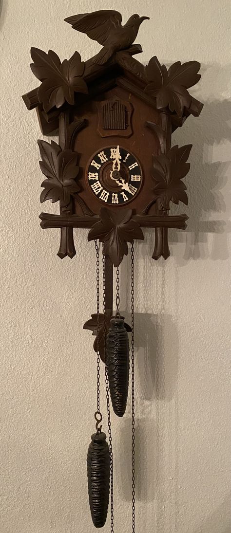 Black Forest Coco Clock from our grandparents Thiel who lived in Munich. Coo Coo Clock Tattoo, Coco Clock, Clock Decor Living Room, Cuckoo Clock Decor Living Rooms, Coocoo Clock, Coo Coo Clock, Black Forest Cuckoo Clock, Swiss Cuckoo Clock, Mansion Rooms