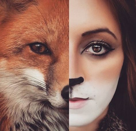 Fox Makeup Halloween, Bunny Halloween Makeup, Fox Face Paint, Fox Halloween Costume, Fox Halloween, Fox Makeup, Fox Costume, Clever Halloween Costumes, Cute Couple Halloween Costumes