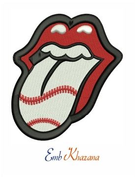 Buy Baseball Luscious lips with tongue Embroidery Dst Pes File online in USA Patriotic Embroidery, Embroidery Online, Coffee Shop Logo, Unique Embroidery, Flag Embroidery, Event Logo, Christmas Embroidery Designs, Patriotic Flag, Unicorn Design