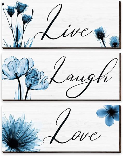 Hanging Quotes, Love Wall Decor, Wall Quotes Bedroom, Wooden Wall Signs, Washroom Decor, Living Wall Decor, Decorative Wall Plaques, Typography Wall Art, Flowers Wall