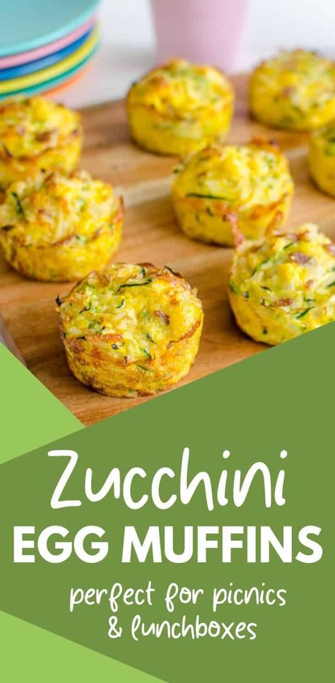 Zucchini Egg Muffins, these healthy and easy egg cups are the perfect make ahead breakfast, lunchbox item or picnic food #eggmuffins #makeaheadrecipe #eggcups #lunchboxidea Egg Cups For Toddlers, Zucchini Breakfast Recipes Eggs, Egg Zucchini Breakfast, Muffins For Lunch, Zucchini Egg Muffins, Easy Egg Cups, Health Muffins, Zucchini Breakfast Muffins, Lunchbox Muffins