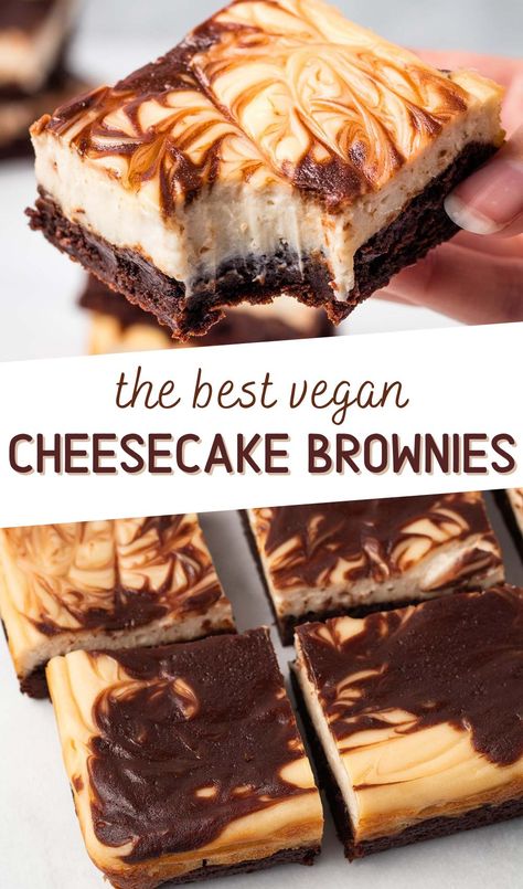 Vegan Cheesecake Cupcakes, Vegan Cheesecake Brownies, Vegan Protein Cheesecake, Vegan Cheesecake Bars, Vegan Mexican Desserts, Cheesecake Brownies From Scratch, Vegetarian Deserts, Easy Vegan Desserts, Vegan Dessert Bars