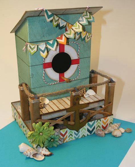 Beachy Birdhouses, Wildlife Crafts, Lifeguard Station, Beach Fairy Garden, Bird Houses Ideas Diy, Bird Houses Painted, Birdhouse Designs, Album Ideas, Beach Huts