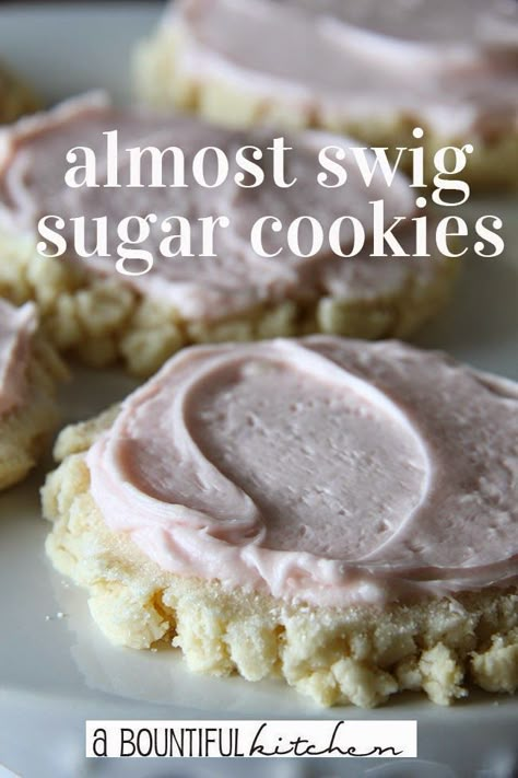 Almost Swig Sugar Cookie Recipe - Volume 2 Swig Sugar Cookie Recipe, Swig Cookies, Swig Sugar Cookies, A Bountiful Kitchen, Bountiful Kitchen, Iced Sugar Cookies, Sugar Cookie Recipe, C Is For Cookie, Recipes Cookies