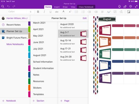 Bright Future 2020-2021 FREE Digital Teacher Planner for OneNote – Mrs Wilson Science Excel Teacher Planner, Onenote Templates Free, Ms Planner, Onenote Planner Templates Free, One Note Templates, Microsoft Onenote Templates, Onenote Digital Planner, Onenote Planner, Digital Teacher Planner