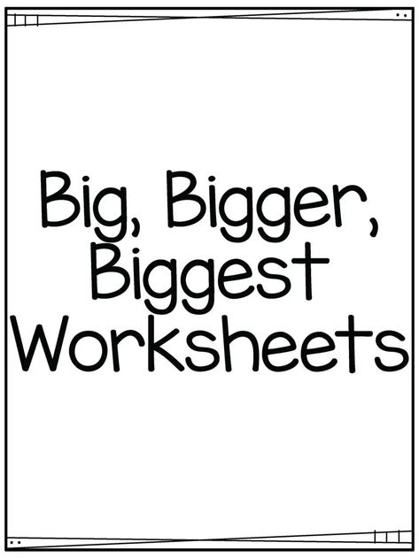 Big Bigger Biggest Worksheets A.pdf - Google Drive Big Bigger Biggest Worksheet, Big Bigger Biggest, Reading Materials, Reading Material, Google Drive, Drive, Reading