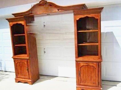 Repurpose Wall Unit, Update Entertainment Center, Entertainment Center Ideas Repurposed, Entertainment Center Redo Ideas, Entertainment Center Closet Ideas, Upcycle Entertainment Center, Diy Entertainment Center Repurpose, Repurposing Tv Cabinet, Closet Entertainment Center Bedroom