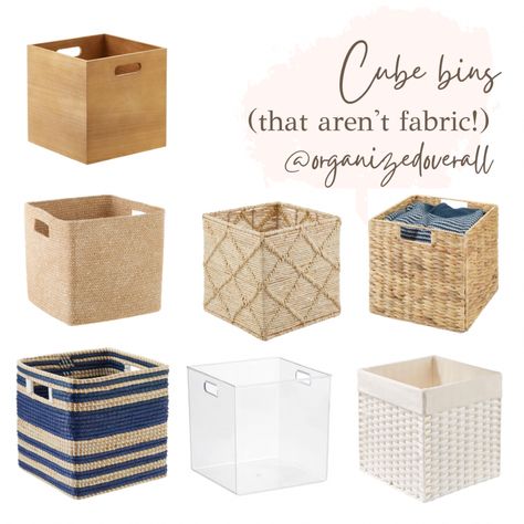 Cube Storage With Bins, 12x12 Storage Baskets, Baskets For Cube Storage, Baskets For Built In Shelves, Storage Cubes Living Room, Closet Organization Ideas With Cubes, Cube Storage Drop Zone, Cube Storage Ideas Office, 13 Inch Cube Storage Bins