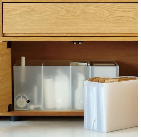 Muji Storage, Cleaning Tools Storage, Kitchen Counter Storage, File Boxes, Magazine Storage, Cutlery Storage, Small Item Storage, Rack Design, File Box