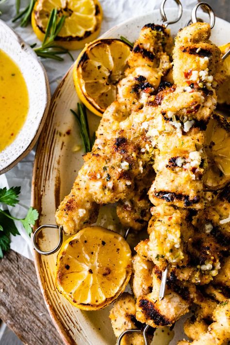 Chicken Spiedini Recipe with Lemon Butter Sauce - CucinaByElena Lemon Butter Chicken Spiedini, Chicken Spedini, Chicken Spedini Recipe, Chicken Spiedini, Recipe With Lemon, Lemon Butter Chicken, Italian Chicken Recipes, Skillet Dishes, Lemon Butter Sauce