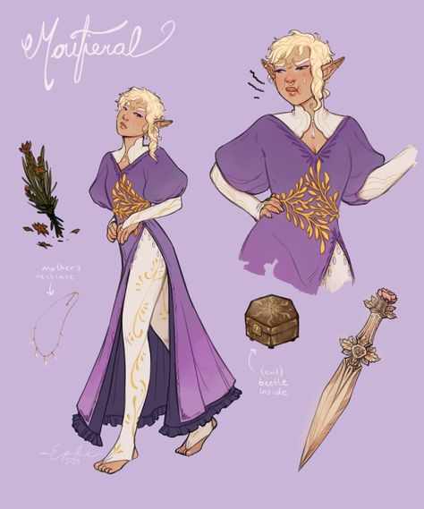 My second ever D&D character, the spoiled noble wood elf cleric, who figured that if she was going to break away from her rich parents' clutch, it was going to be in the way of becoming a hero of the... Order Cleric, Elf Oc Art, Dnd Cleric Outfit, Trickery Cleric, Cleric Outfit, Elf Design, Elf Fashion, Half Elf Cleric Female Dnd, Dnd Cleric Female Characters