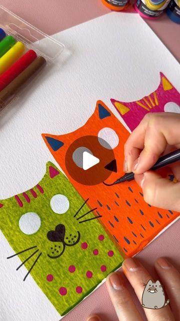 Tiqidoo | Inspiración Montessori on Instagram: "😻Vamos a colorear lindos gatitos fácilmente con una regla.

Etiqueta a todas las mamás y profesores para hacerlo con los niños 💕

📲Para ver más vídeos de actividades, sigue a @tiqidoo_" Drawing Colouring Pages, Drawing Colouring, Oil Pastels, Amazing Diy, Learn To Paint, Awesome Art, Colouring Pages, Craft Activities, Van Gogh