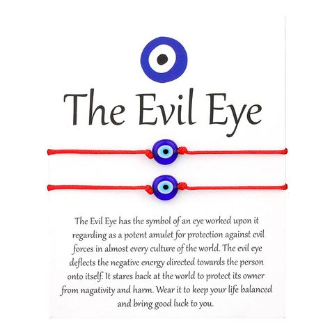 PRICES MAY VARY. ❤️EVILEYE - Symbol for luck, good fortune, protection and prosperity, this bracelet are thought to ward off misfortune, wear this bracelet can bring good luck when entering a potentially negative environment ❤️ Nice Present-If there is someone you care about, and you want to protect him/her from danger, Then This Protection Bracelet would be a great gift choice! ❤️Adjustable size - length is from 4"to max of 9.5", no worry about size, Adjust slip beads allows wearers to create t Bff Activities, Braided Friendship Bracelets, Witch Spirituality, The Evil Eye, Fear Of Flying, Witchy Crafts, Rope Braid, Red String Bracelet, Red Rope