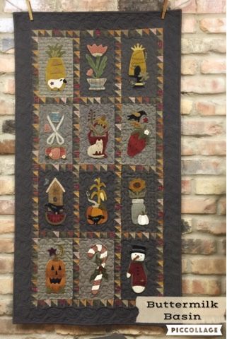 Wool Applique Quilts, Buttermilk Basin, Primitive Quilts, Wool Felt Projects, Wool Applique Patterns, Felted Wool Crafts, Basin Design, Wool Quilts, Penny Rug