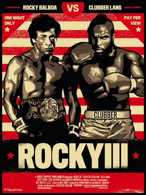 Rocky 3. Rocky Balboa Movie, Rocky Balboa Poster, Rock Balboa, Rocky Series, Rocky Poster, Rocky Film, Carl Weathers, Theater Posters, Rocky 3