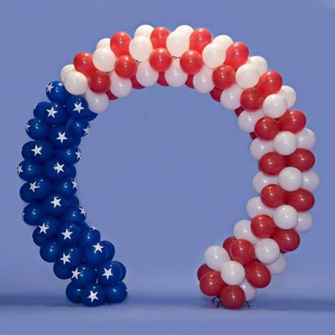 Patriotic Balloon Arch Parade Float Kit Parade Float Theme, Prom Decorations, Parade Float Supplies, Christmas Parade Floats, Balloons Arch, Balloon Arch Kit, Bridal Shower Balloons, 4th Of July Parade, Patriotic Christmas