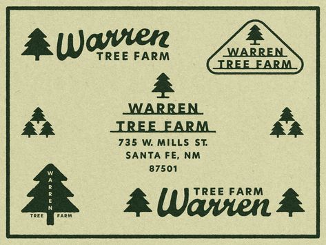 Warren Tree Farm by EllisDesignCo Farm Branding, Typography Logo Design, Farm Logo Design, Christmas Tree Lots, Adobe Fresco, Farm Logo, Farm Design, Tree Farm, Tree Farms