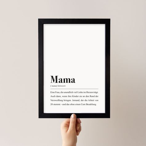 Mama Poster DIN A4: Mama Definition Hygge Definition, Mama Definition, A4 Poster, Etsy Fashion, Digital Prints, Etsy Uk