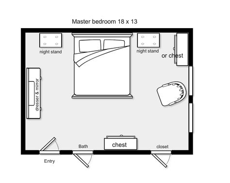 Bedroom layout Bedroom Inspirations Layout, Bedroom Layout For Big Rooms, 17x12 Bedroom Layout, Bedroom Layout Rectangular, Bedroom Blueprint Layout, 20x20 Bedroom Layout, Cozy Bedroom Layout Ideas, Rectangle Room Layout Bedrooms, Square Room Layout Bedrooms