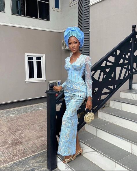 Ankara Owambe guest styles Lace Gown Styles Aso Ebi, Gown Dress For Women, Lace Gown Dress, Nigerian Traditional Dresses, Asoebi Lace Styles, Lace Styles For Wedding, Aso Ebi Dresses, Aso Ebi Lace Styles, Nigerian Dress