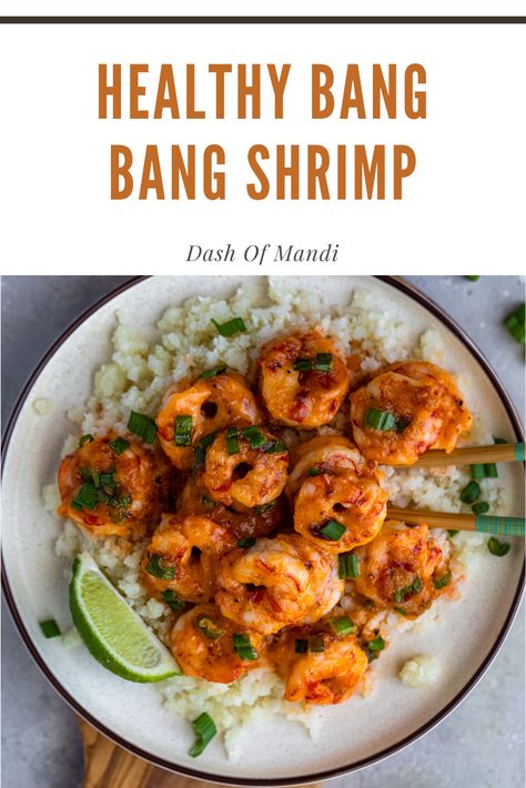 Healthier and easy bang bang shrimp! Goes great on any type of rice or lettuce wraps! Healthy Eating Shrimp Recipes, Pioneer Woman Shrimp Lettuce Wraps, Healthy Shrimp Recipes Macros, Low Carb Meals Shrimp, Healthy Dynamite Shrimp, Macros Shrimp Recipe, Bang Bang Shrimp Lettuce Wraps, Easy Healthy Shrimp Recipes Clean Eating, Healthy Shrimp Ideas