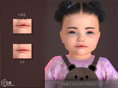 The Sims Resource - Infant Mouth Preset N05 Sims 4 Cc Infant Eye Color, Sims 4 Infant Teeth, Sims 4 Cc Infant Lips, Sims4 Infants Hair, Infant Lip Presets Sims 4, Sims 4 Cc Infant Eyebrows, Sims 4 Infant Presets, Sims Face Details, Sims 4 Mouth Cc