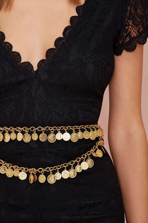 B-Low the Belt Token Coin Belt | Shop What's New at Nasty Gal Studded Belts, Aesthetic Wear, Belts Western, Coin Belt, Gold Gallery, B Low The Belt, Fashion 2014, Current Fashion, Fashionista Clothes