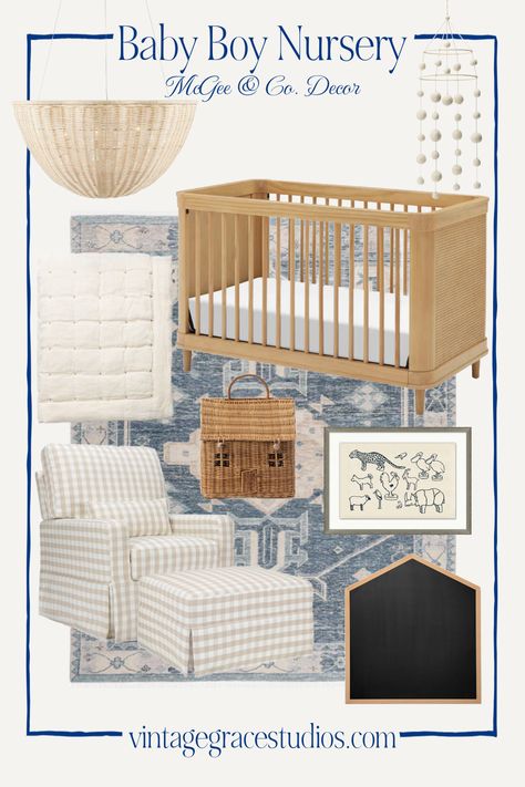 Cutest baby boy nursery ideas using McGee & Co. furniture and decor. Perfect pieces to grow with your baby as he grows into a toddler and beyond. Blue And Tan Nursery, Boy Nursery Ideas Blue, Baby Boy Animal Nursery, Boy Neutral Nursery, Tan Nursery, Baby Boy Nursery Ideas, Boy Nursery Design, Boy Nursery Ideas, Navy Nursery Boy