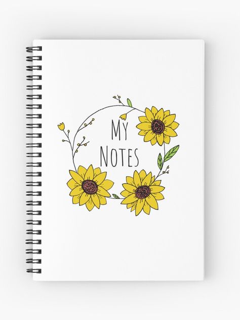 How To Decorate Notebook Pages, Cute Sunflower, Front Page Design, Bullet Journal Mood Tracker Ideas, Bullet Journal Mood, Sunflower Wreath, Sunflower Wreaths, Sunflower Design, Mood Tracker