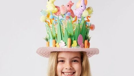 Easter Hat Parade Ideas, Easter Hat Parade, Parade Ideas, Minion Hats, Paper Pom Pom, Easter Headbands, Easter Hat, Bunny Party, Easter Hats